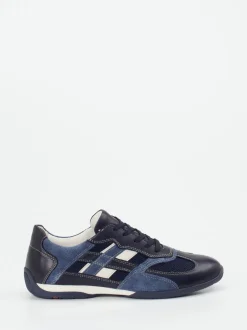 Lloyd – Sneaker aus Kalbleder und Mesh dunkelblau