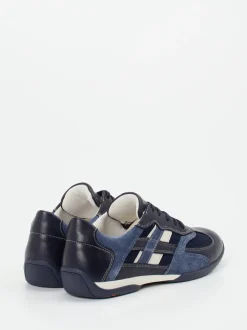 Lloyd – Sneaker aus Kalbleder und Mesh dunkelblau