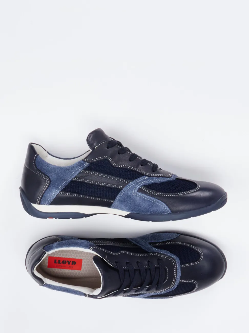Lloyd – Sneaker aus Kalbleder und Mesh dunkelblau