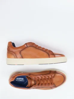 Lloyd – Sneaker aus Kalbleder in Cognacbraun