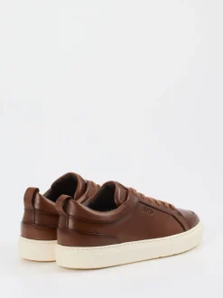 Lloyd – Sneaker aus Kalbleder in Cognacbraun
