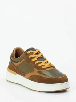 Lloyd – Sneaker aus Kalbleder und Veloursleder oliv