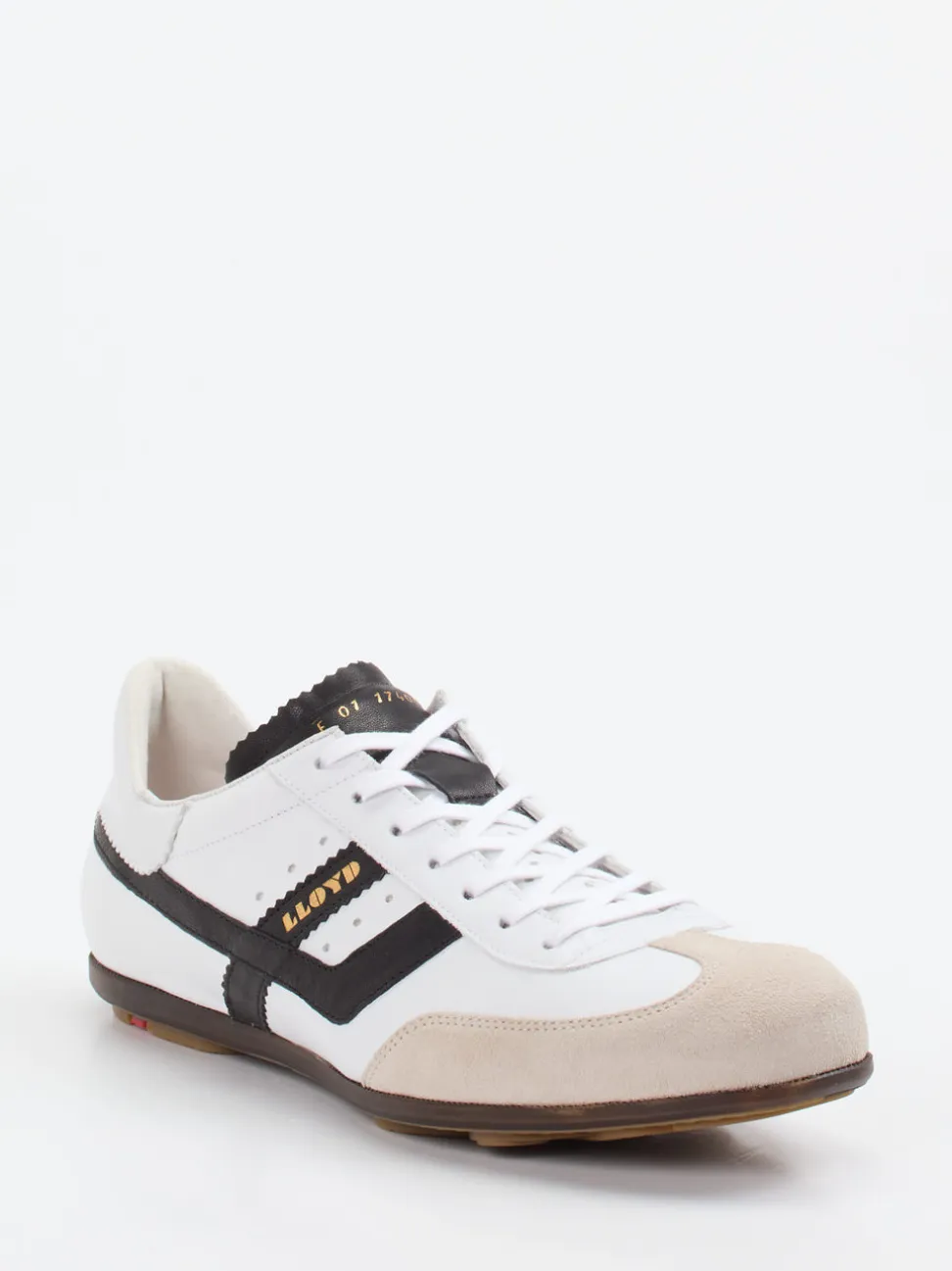 LLOYD – Sneaker aus Leder-Mix Weiß Schwarz