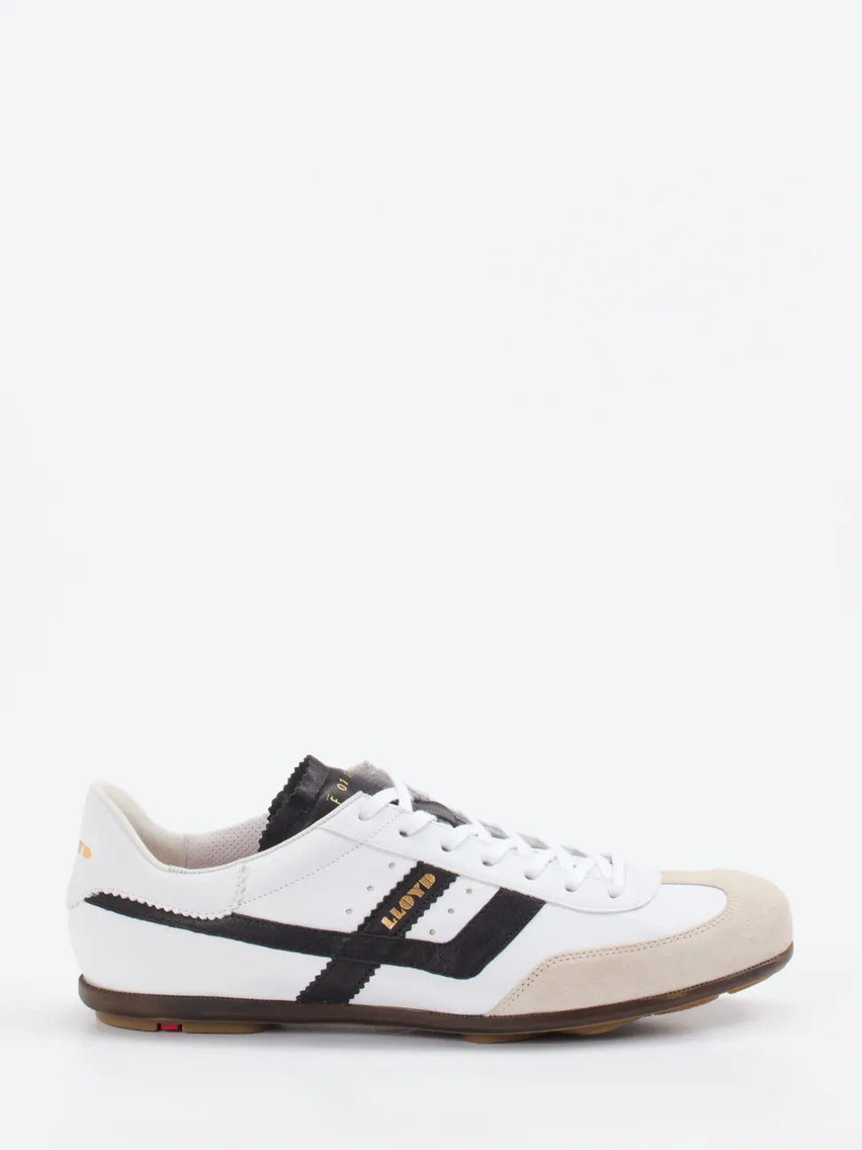 LLOYD – Sneaker aus Leder-Mix Weiß Schwarz