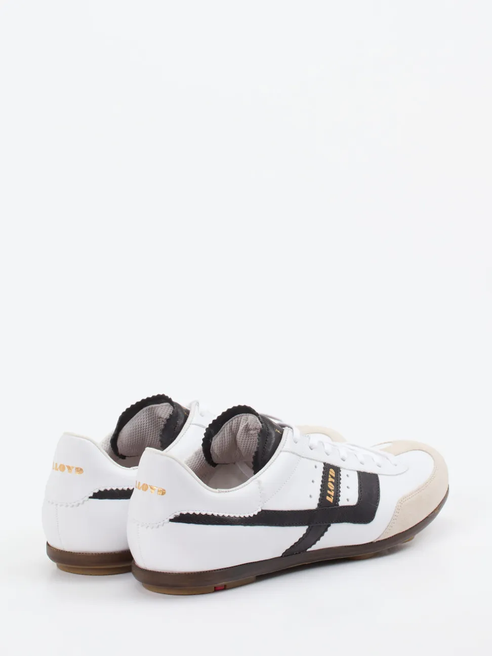 LLOYD – Sneaker aus Leder-Mix Weiß Schwarz