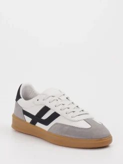 Lloyd – Sneaker aus Leder-Velours-Mix Weiß