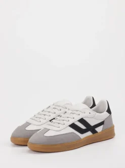 Lloyd – Sneaker aus Leder-Velours-Mix Weiß