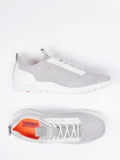 Lloyd – Sneaker aus Textilstrick in Hellgrau