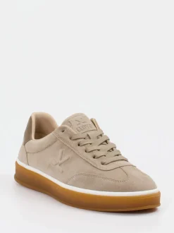 Lloyd – Sneaker aus Veloursleder in Sandbeige