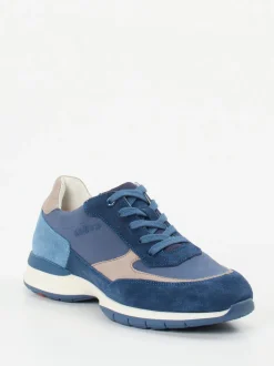 Lloyd – Sneaker aus Veloursleder und Mesh in Blau
