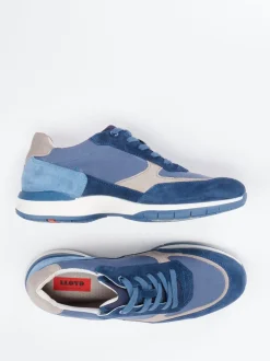 Lloyd – Sneaker aus Veloursleder und Mesh in Blau