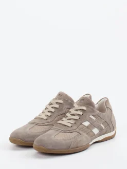 Lloyd – Sneaker aus Veloursleder in Taupe