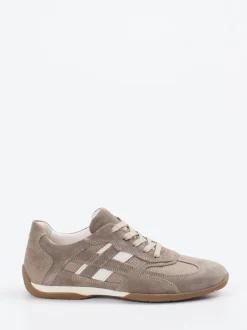 Lloyd – Sneaker aus Veloursleder in Taupe
