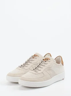 Lloyd – Sneaker aus Velour/Textil in Beige