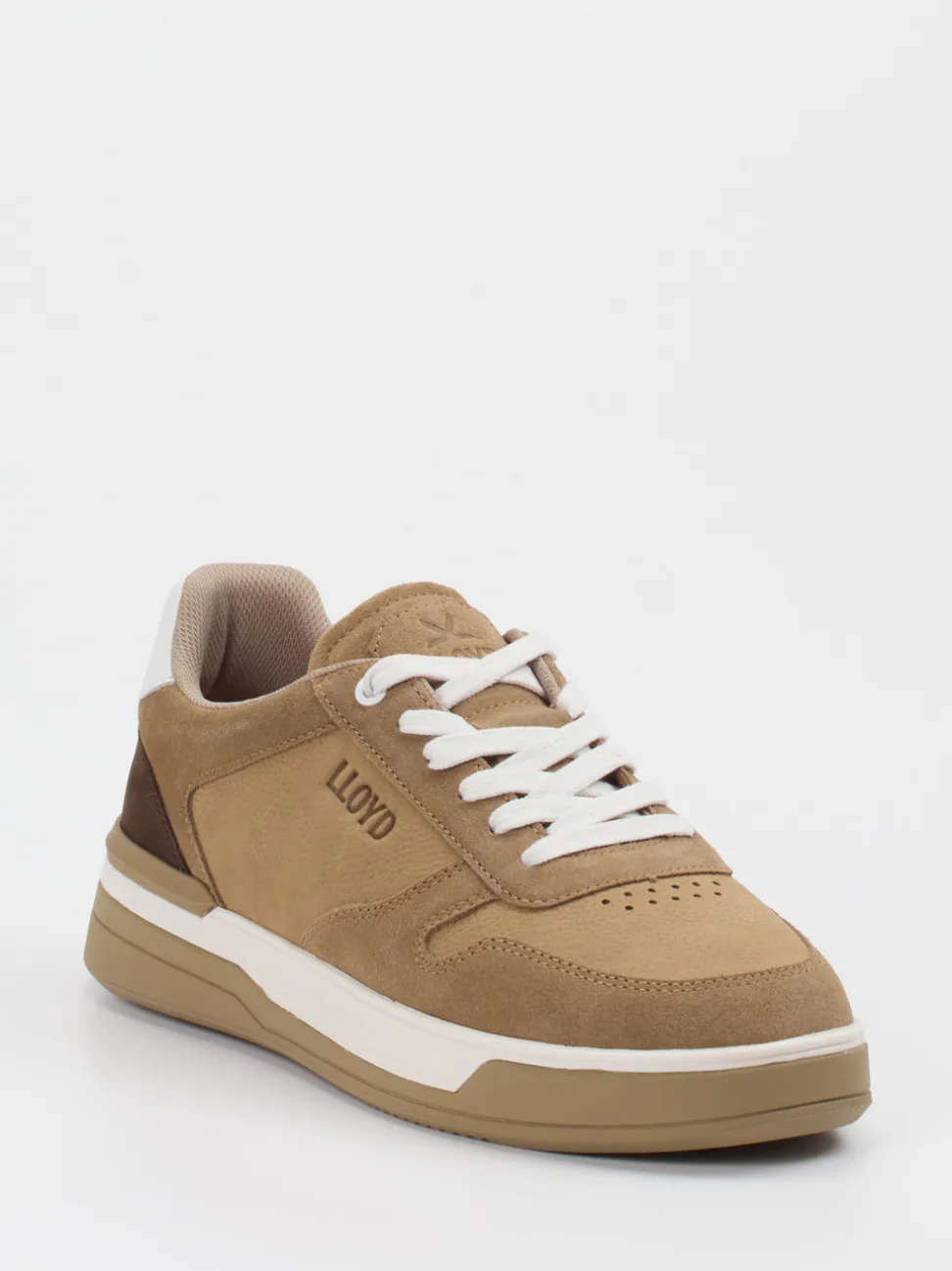 Lloyd – Sneaker aus Veloursleder in Sandbeige