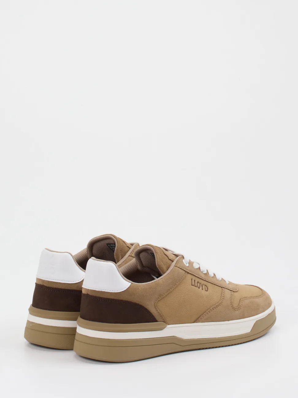 Lloyd – Sneaker aus Veloursleder in Sandbeige
