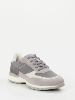 Lloyd – Sneaker aus Veloursleder und Mesh grau