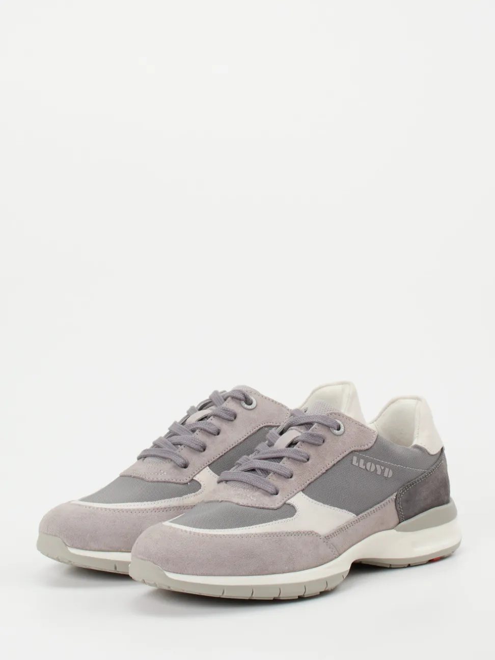 Lloyd – Sneaker aus Veloursleder und Mesh grau