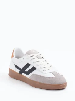 Lloyd – Sneaker aus Velours- und Glattleder weiß