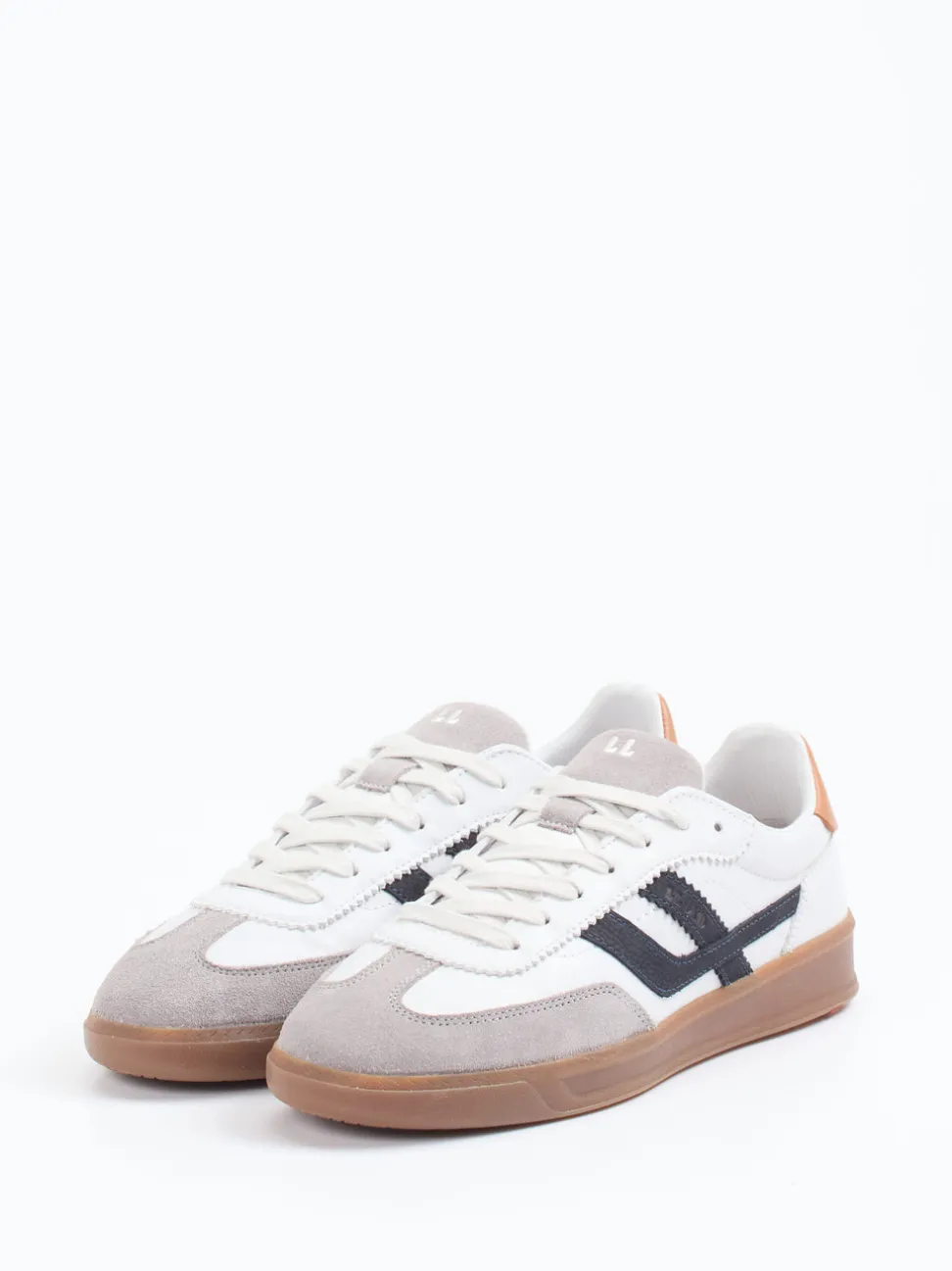 Lloyd – Sneaker aus Velours- und Glattleder weiß