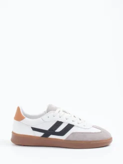 Lloyd – Sneaker aus Velours- und Glattleder weiß