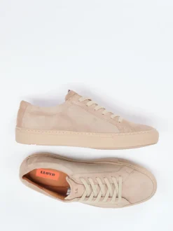 Lloyd – Sneaker aus Veloursleder in Beigebraun