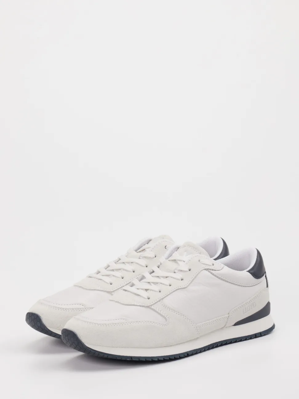 Lloyd – Sneaker aus Velours- und Glattleder Offwhite