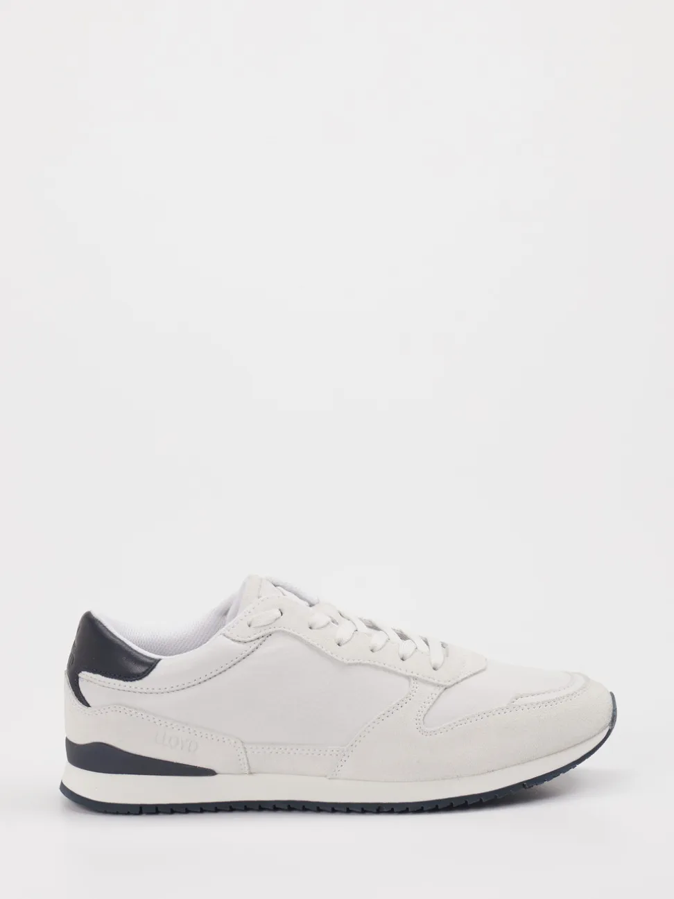 Lloyd – Sneaker aus Velours- und Glattleder Offwhite