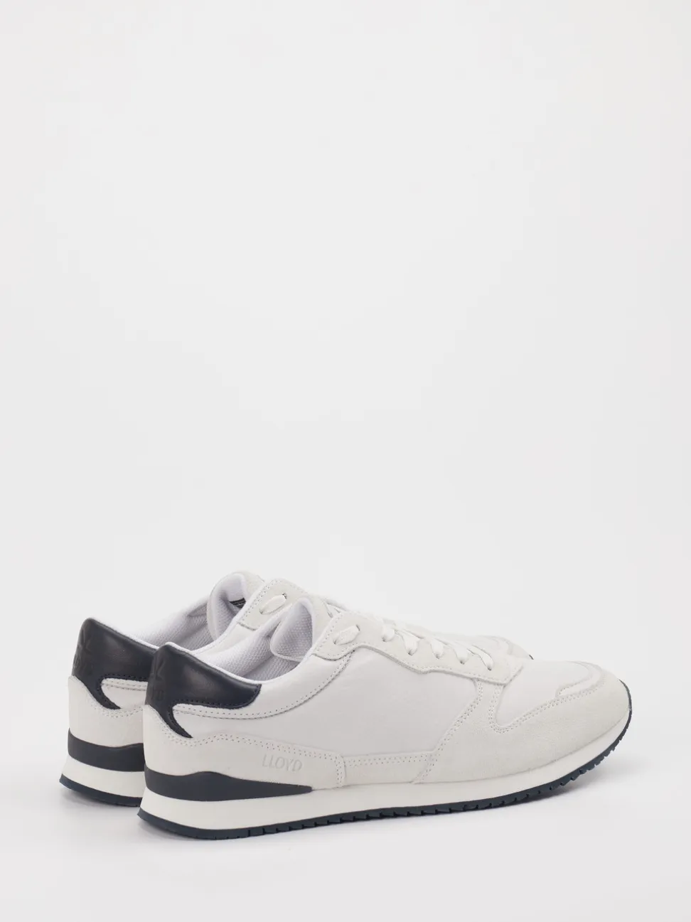 Lloyd – Sneaker aus Velours- und Glattleder Offwhite
