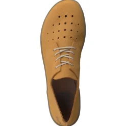 Loints of Holland – Schnürschuhe aus Nubukleder senfgelb