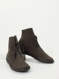 Loints of Holland – Schnürstiefelette aus Nubukleder dunkelbraun