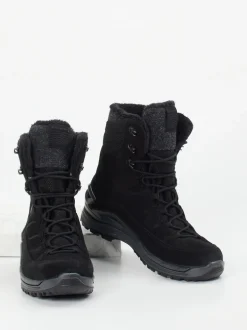 Lowa – Winterstiefel aus Veloursleder schwarz