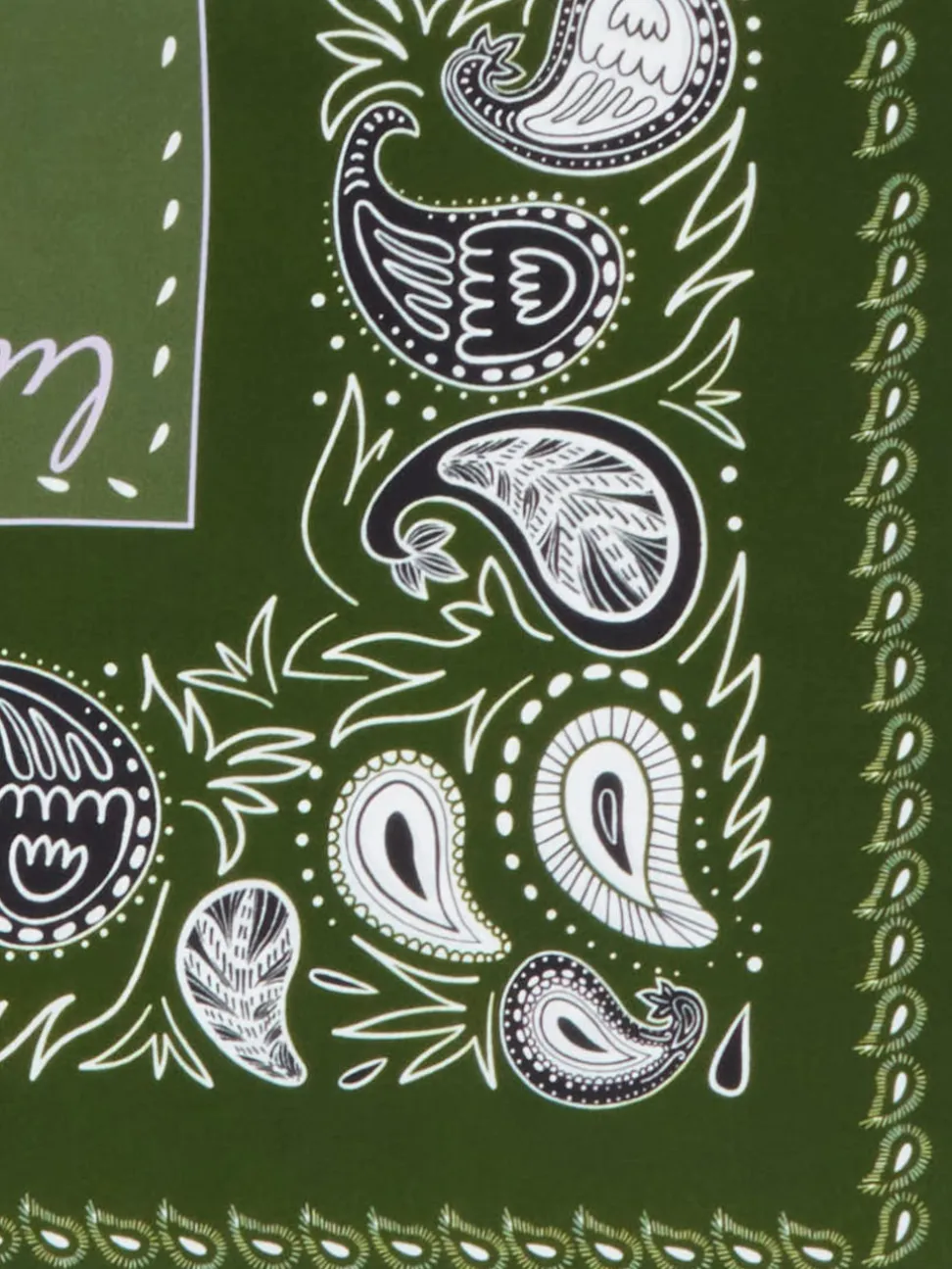 Lua Accessories – Bandana aus Seide in Olivgrün