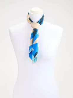 Lua Accessories – Seidentuch aus Seide in Blau-Beige