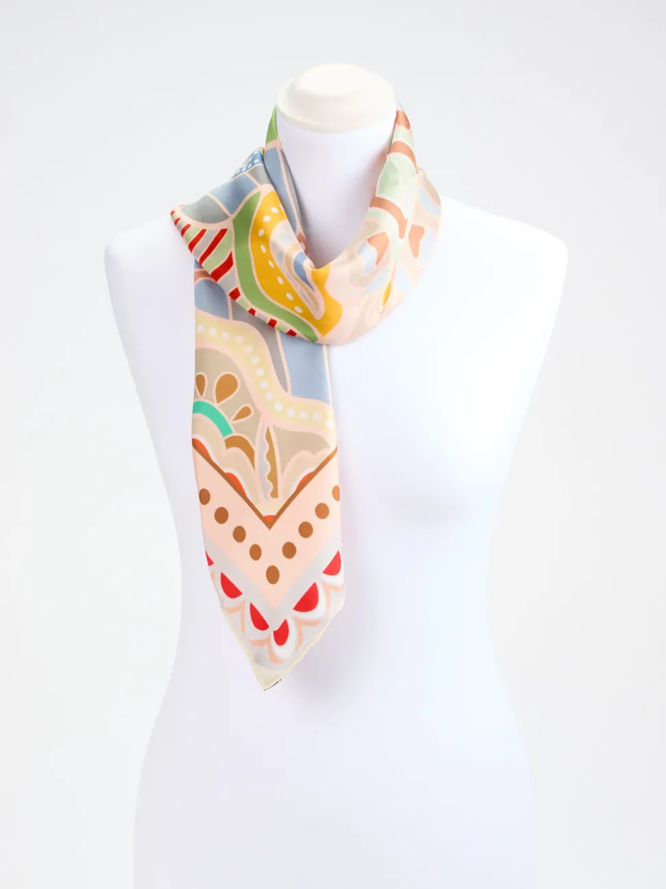 Lua Accessories – Seidentuch aus Satin in Multicolor