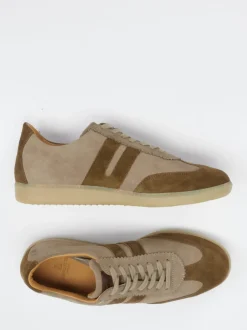 Ludwig Reiter – Retro-Sneaker aus Veloursleder taupe