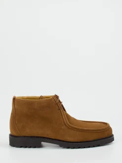 Ludwig Reiter – Schnürboots aus Veloursleder cognacbraun