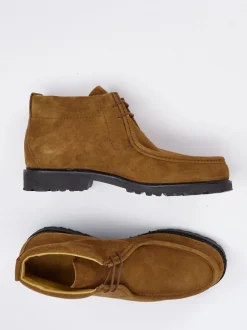 Ludwig Reiter – Schnürboots aus Veloursleder cognacbraun