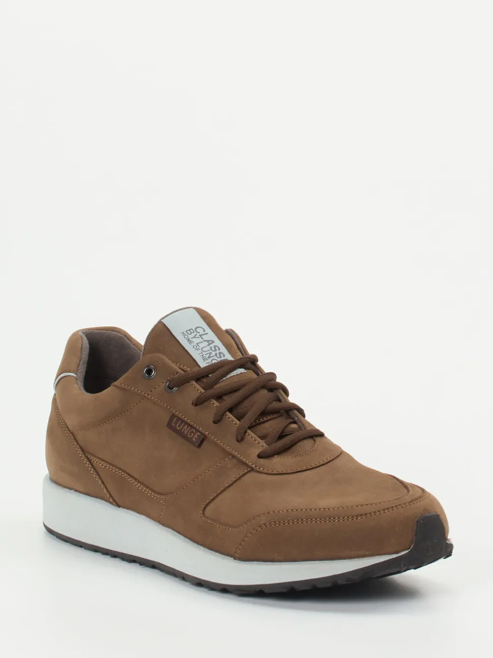 Lunge – Retro-Sneaker aus Kalbleder braun