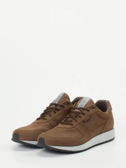 Lunge – Retro-Sneaker aus Kalbleder braun