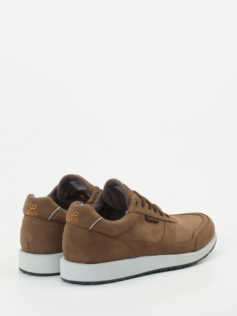 Lunge – Retro-Sneaker aus Kalbleder braun