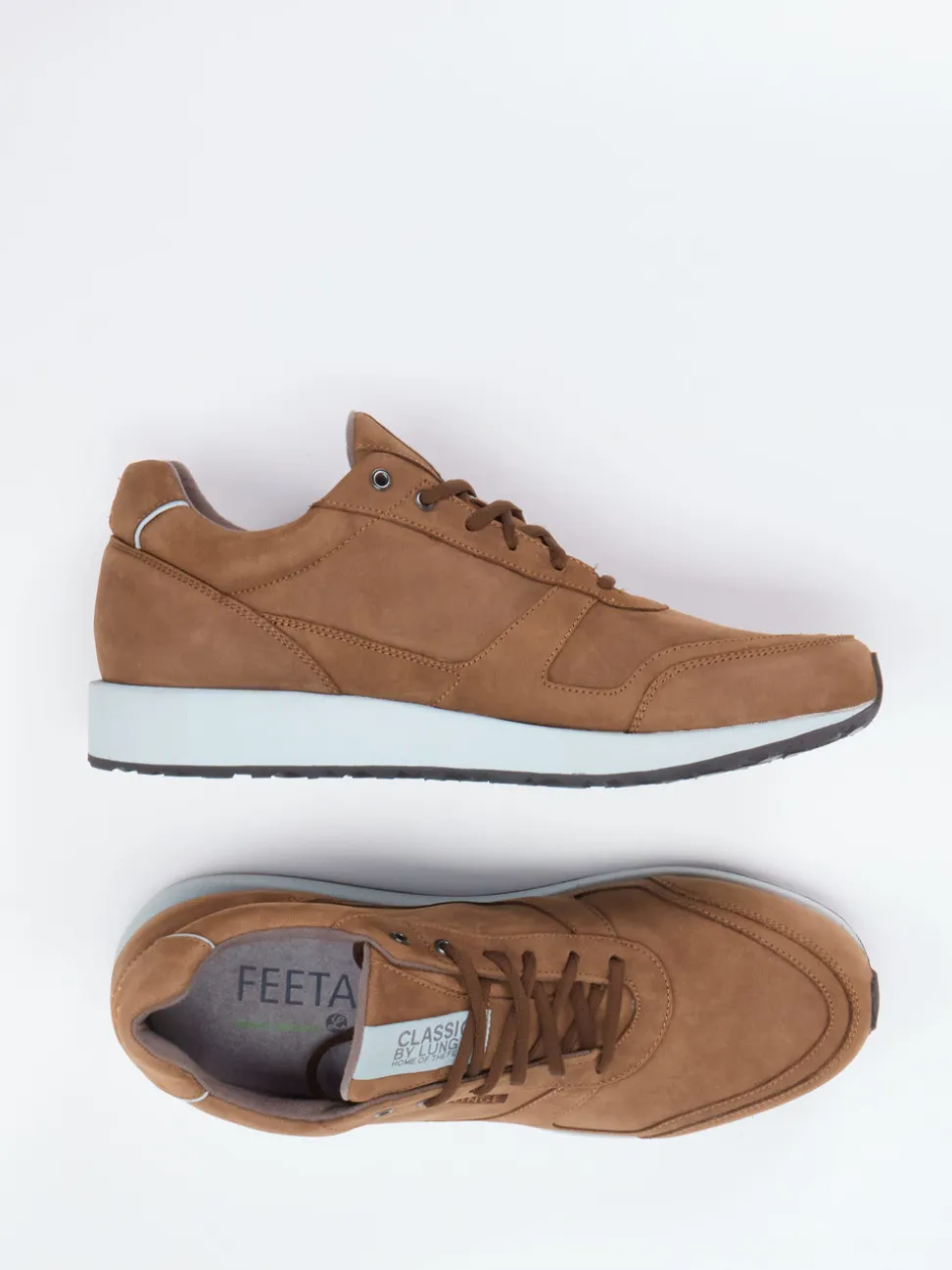 Lunge – Retro-Sneaker aus Kalbleder braun