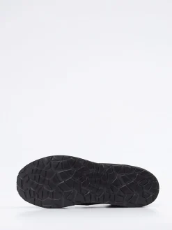 Lunge – Schnürschuh aus Textil in Veloursoptik Schwarz