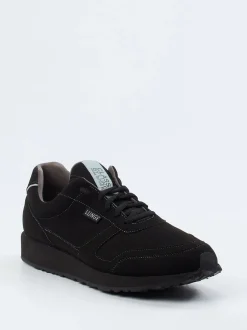 Lunge – Sneaker aus Mikrofaser-Velours Schwarz