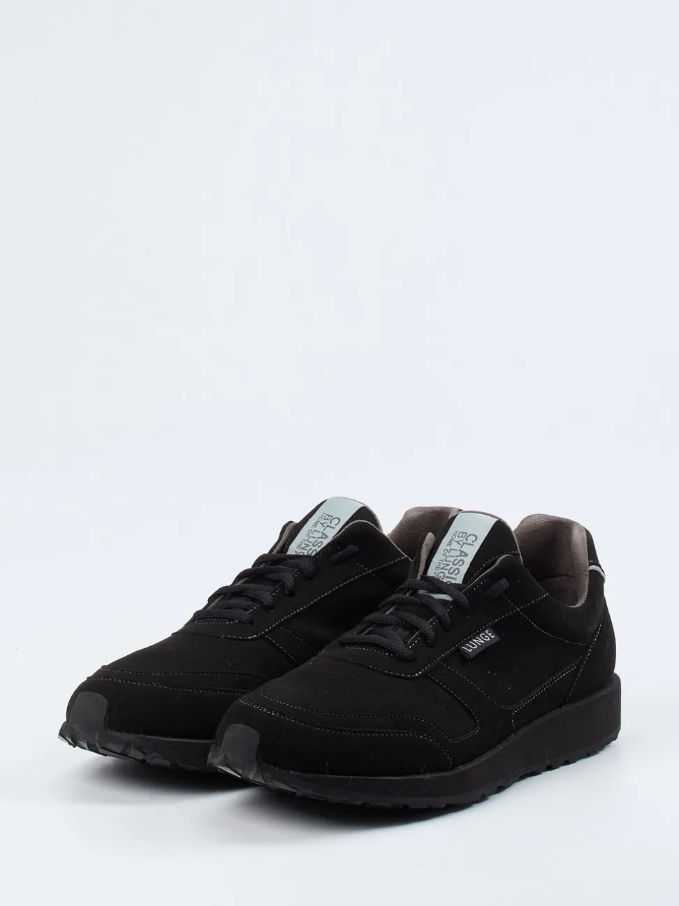 Lunge – Sneaker aus Mikrofaser-Velours Schwarz