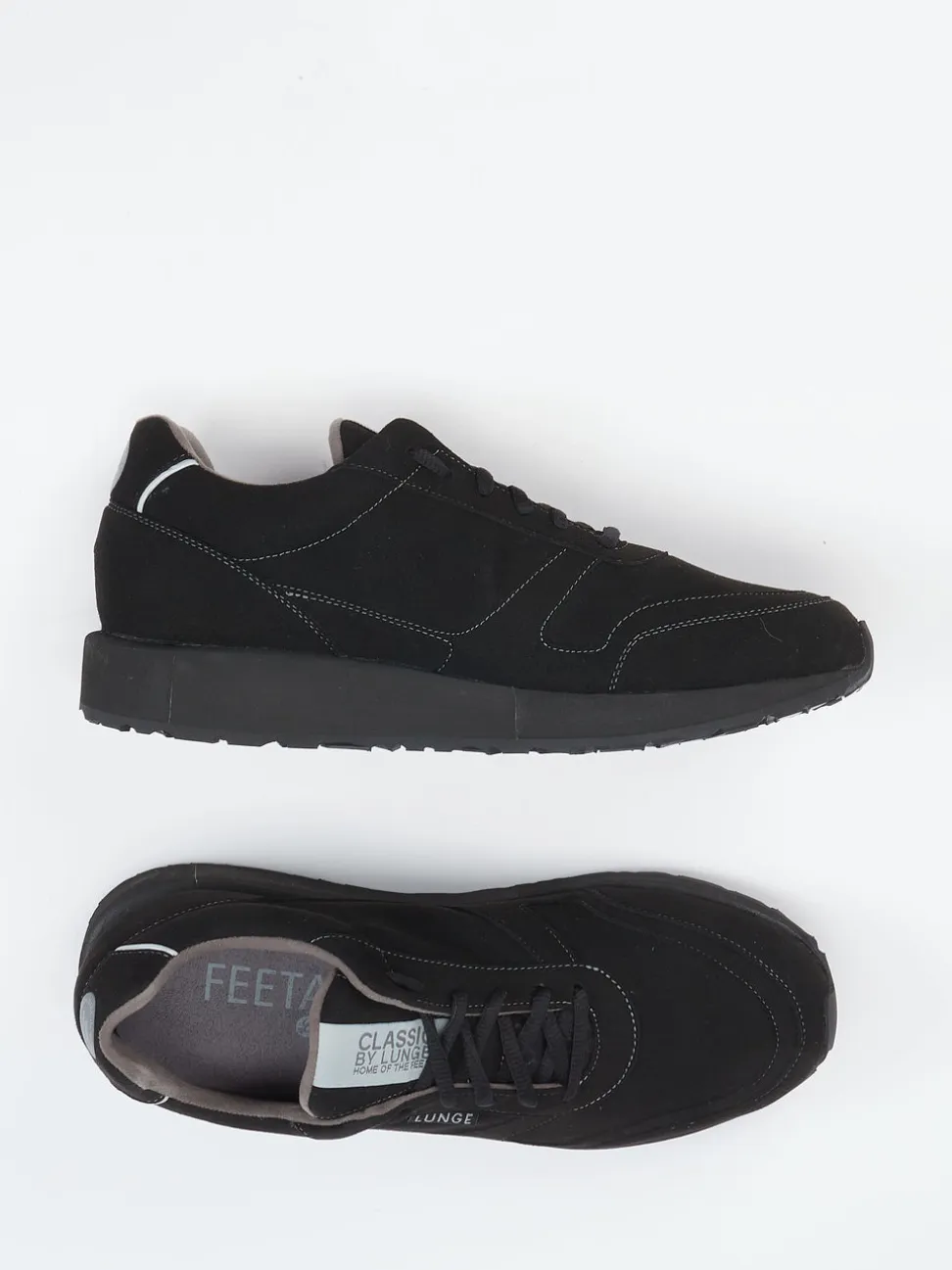 Lunge – Sneaker aus Mikrofaser-Velours Schwarz