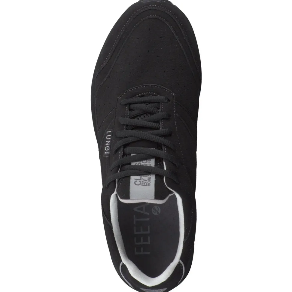 Lunge – Sneaker aus Mikrofaser-Velours Schwarz