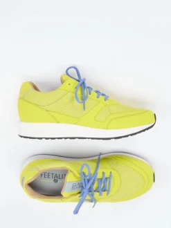 Lunge – Sneaker aus Textil in Limettengelb