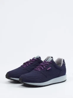 Lunge – Sneaker aus Textil in Velourslederoptik Dunkelblau