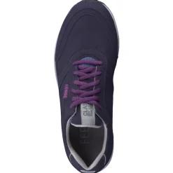 Lunge – Sneaker aus Textil in Velourslederoptik Dunkelblau
